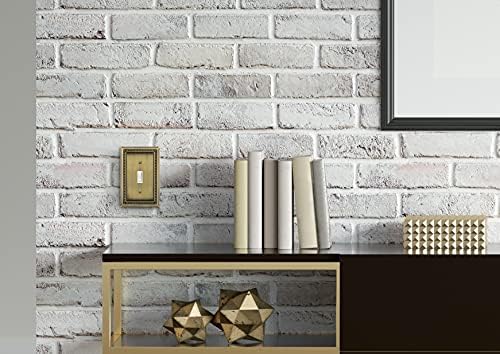 Henne Bery Sunken Pearls Heavy Duty Decorative Wall Plate Switch Plate Outlet Cover (Single Toggle, 3 Pack, Antique Brass)