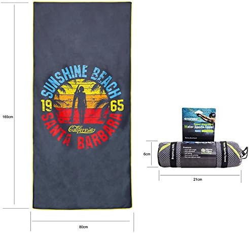 4Monster 4 Pack Microfiber Camping Towel Quick Dry, Super Absorbent Travel Towel with Waterproof Bag, Lightweight Boat Towel for RV, Sport, Gym, Beach, Pool, Swim,Family Trip