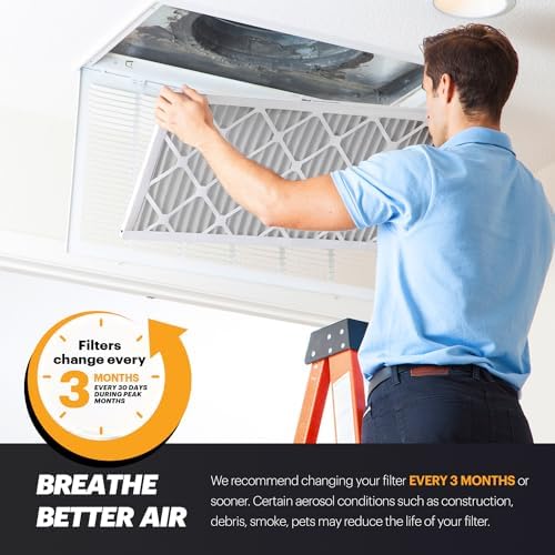 BNX TruFilter 16x24x1 Air Filter MERV 11 (6-Pack) - MADE IN USA - Allergen Defense Electrostatic Pleated Air Conditioner HVAC AC Furnace Filters for Allergies, Dust, Pet, Smoke, Allergy MPR 1200 FPR 7