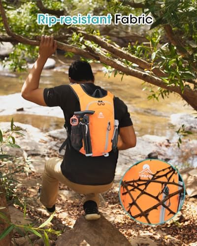 Small Hiking Backpack with Front Phone Holder, Packable Back pack with Chest and Waist Strap, Lightweight Daypack for Women Men