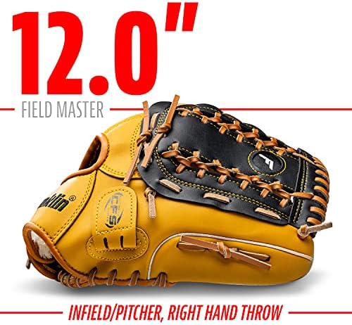 Franklin Sports Baseball + Softball Gloves - Field Master Adult + Youth Baseball + Softball Gloves - Right Hand + Left Hand Gloves - Infield + Outfield Mitts - Multiple Sizes + Colors