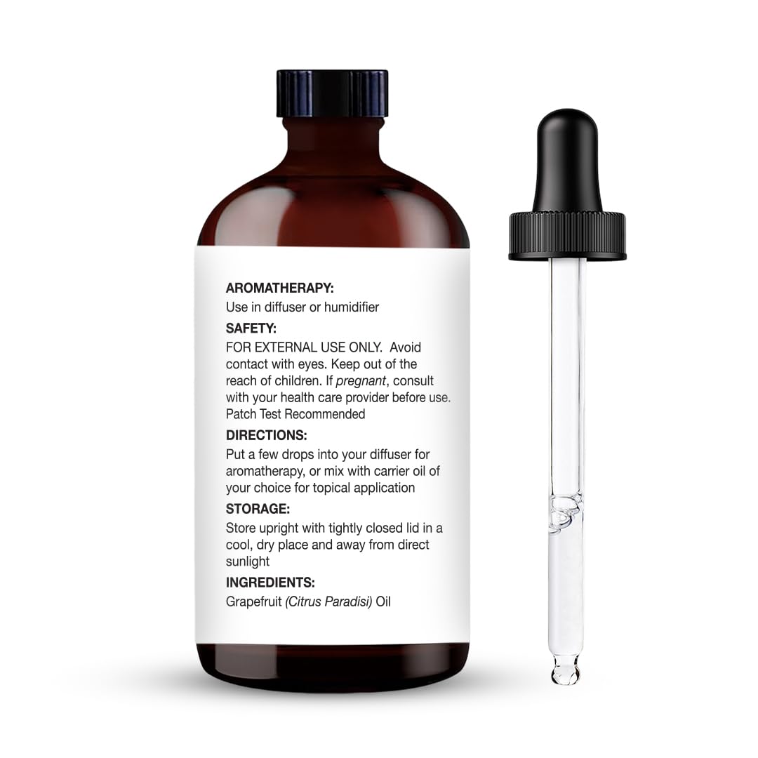 MAJESTIC PURE Grapefruit Essential Oil | 100% Pure and Natural Grapefruit Oil | Premium Grade Essential Oils for Hair Care, Home Diffusers, Skin, Aromatherapy, Massage and Humidifiers | 4 Fl Oz