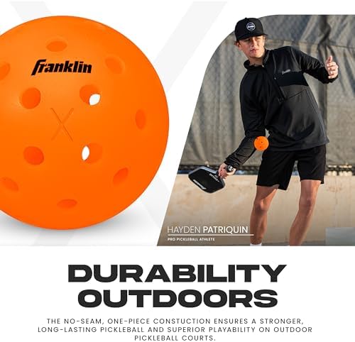 Franklin Sports X-40 Outdoor Pickleballs - Official Ball of USA Pickleball, APP Tour + Pickleball US Open - 3 Packs, 12 Packs, 36 Pickleball Buckets, 50, 100 + 400 Bulk Packs of Regulation Pickleballs