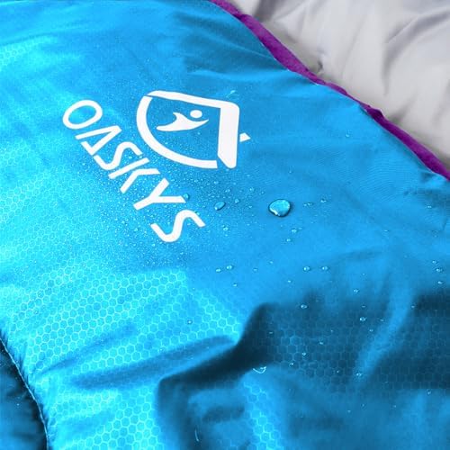 oaskys Camping Sleeping Bag - 3 Season Warm & Cool Weather - Summer Spring Fall Lightweight Waterproof for Adults Kids - Camping Gear Equipment, Traveling, and Outdoors