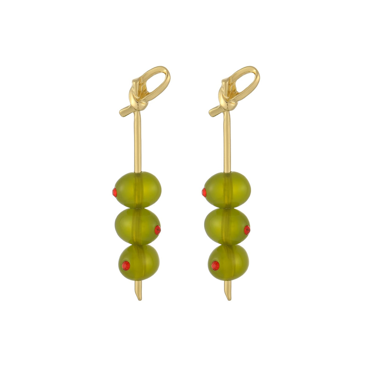 Madison Tyler Green Olive Dangle Earrings for Women Fun Fruit Earrings