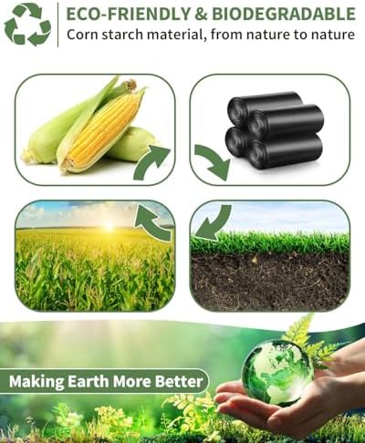 100 Portable Toilet Bags Thick Biodegradable Camping Toilet Bags for Portable Potty, 8 Gal Compost Toilet Waste Bag for 5 Gallon Bucket Toilet Seat Adults Outdoor, 1.1 Mil