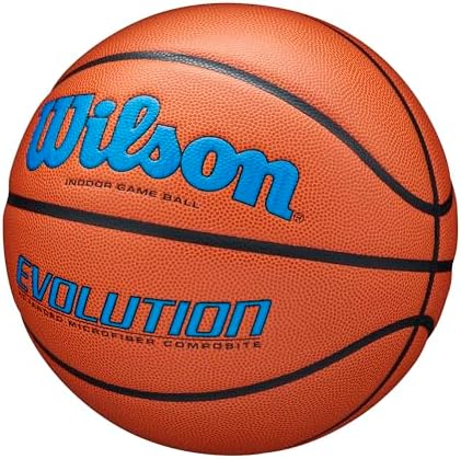 WILSON Evolution Indoor Game Basketballs - Size 5, Size 6 and Size 7