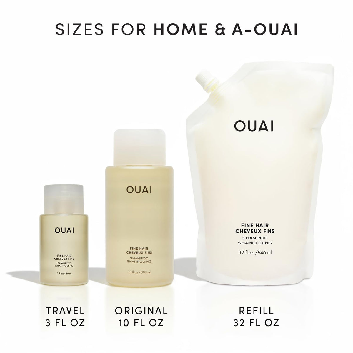 OUAI Fine Hair Shampoo - Biotin Thickening Shampoo for Thin Hair (10 Fl Oz)