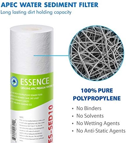 APEC Water Systems FILTER-SET-ESPH High Capacity Replacement Filter Set For Essence Series Alkaline Reverse Osmosis Water Filter System Stage 1-3&6