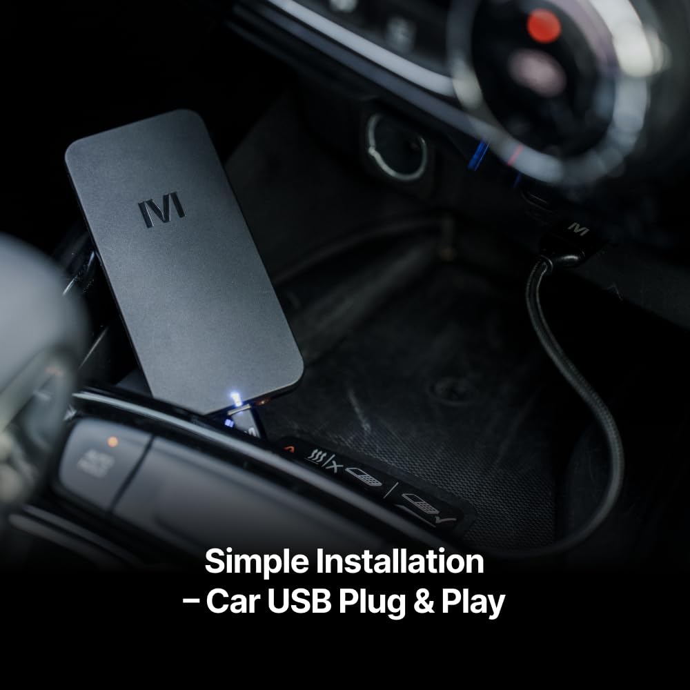 Mstick4 AI Box for Car, Android Auto Wireless Adapter, YouTube Netflix Disney+ Car Stream Device, Google Play Store App, Android 13, Helio G99, Samsung 6GB+128GB, Mstick, Turn Car Display into Tablet