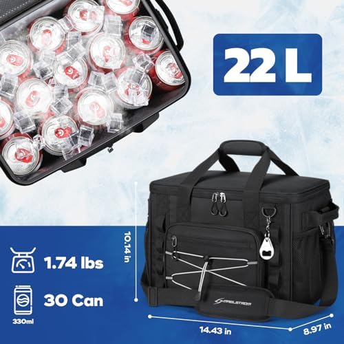 Maelstrom Soft Sided Cooler Bag, 30/40 Can Collapsible Insulated Ice Chest, Large Leakproof Camping & Travel Cooler for Kayaking & Beach