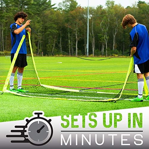 Franklin Sports Blackhawk Backyard Soccer Goal - Portable Pop Up Soccer Nets - Youth + Adult Folding Indoor + Outdoor Goals - Multiple Sizes + Colors - Perfect for Games + Practice
