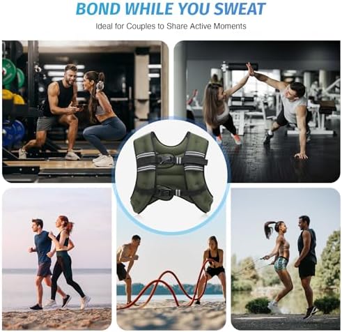 ZELUS Weighted Vest, 6lb/8lb/12lb/16lb/20lb/25lb/30lb Weight Vest with Reflective Stripe for Workout, Strength Training, Running, Fitness, Muscle Building, Weight Loss, Weightlifting
