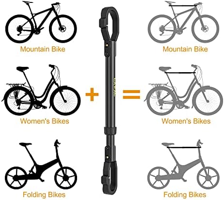 Bike Crossbar Adapter for Bike Rack (32kg/70lbs) - Top Tube Cross-Bar Adjustable - Bicycle Bike Adapter Bar for Low-Step Step-Through Bikes, BMXs, Ladies and Kids Bikes (1 PC)