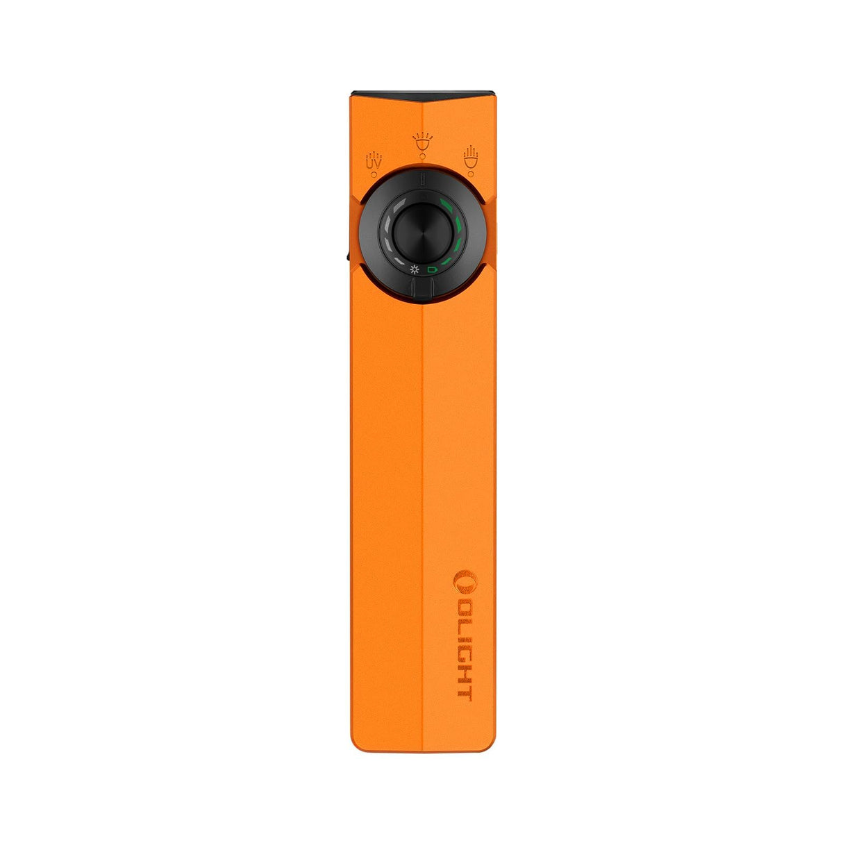 OLIGHT ArkPro EDC Flat Flashlight Rechargeable with Green Beam, UV and White LED,1500 Lumens USB-C Pocket Camping Flashlight, Spotlight Floodlight for Outdoor Emergency Working (Orange CW)