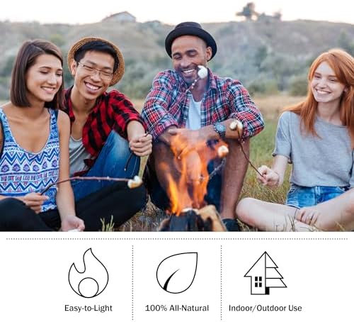 Fatwood Pine Wood Fire Sticks - 10-lb Box of Indoor or Outdoor Fire Starters for Campfires, Grills, Wood Stoves, Firepits, or Fireplaces by Pure Garden