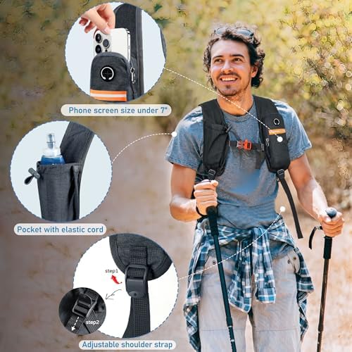 FIORETTO 15L Hiking Backpack for Women Men Mini Packable Backpack Lightweight Small Daypack for Camping Travel Outdoor, Black