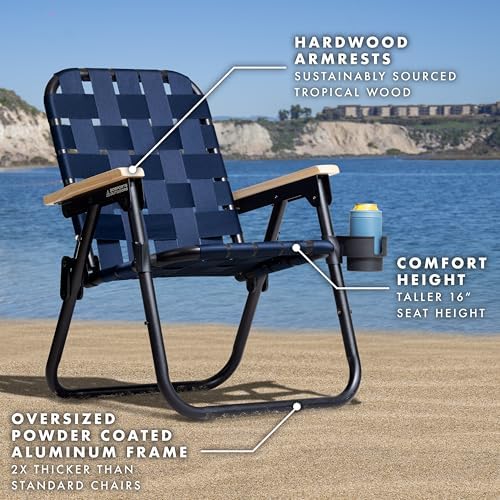 GoSports WOVN Beach Backpack Chair - 9 Styles Available - Premium Folding Camping Chair