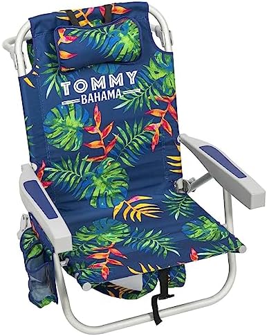 Tommy Bahama 5 Position Beach Chair (Green Leaves)