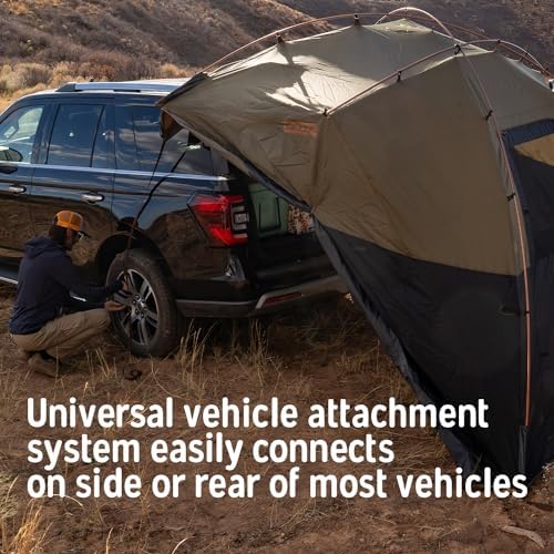 Kelty Highroads Overlanding Shelter - Universal Mount Car Camping Tent with Large Zippered Entry, Aluminum Frame, Adjustable Walls and Windows, UV Protection, Rainproof, Stuff Duffel Included, 2024