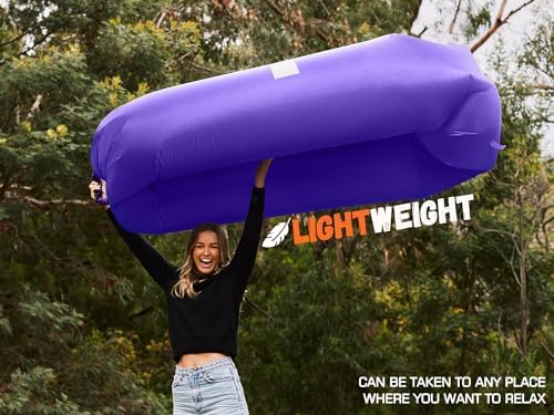 WEKAPO Inflatable Lounger Air Sofa Hammock-Portable,Water Proof& Anti-Air Leaking Design-Ideal Couch for Backyard Beach Traveling Camping Picnics & Music Festivals