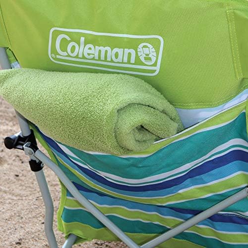 Coleman Utopia Breeze Beach Chair Lightweight Folding Beach Chair with Cup Holder & Carry Bag Portable Supports up to 250lbs