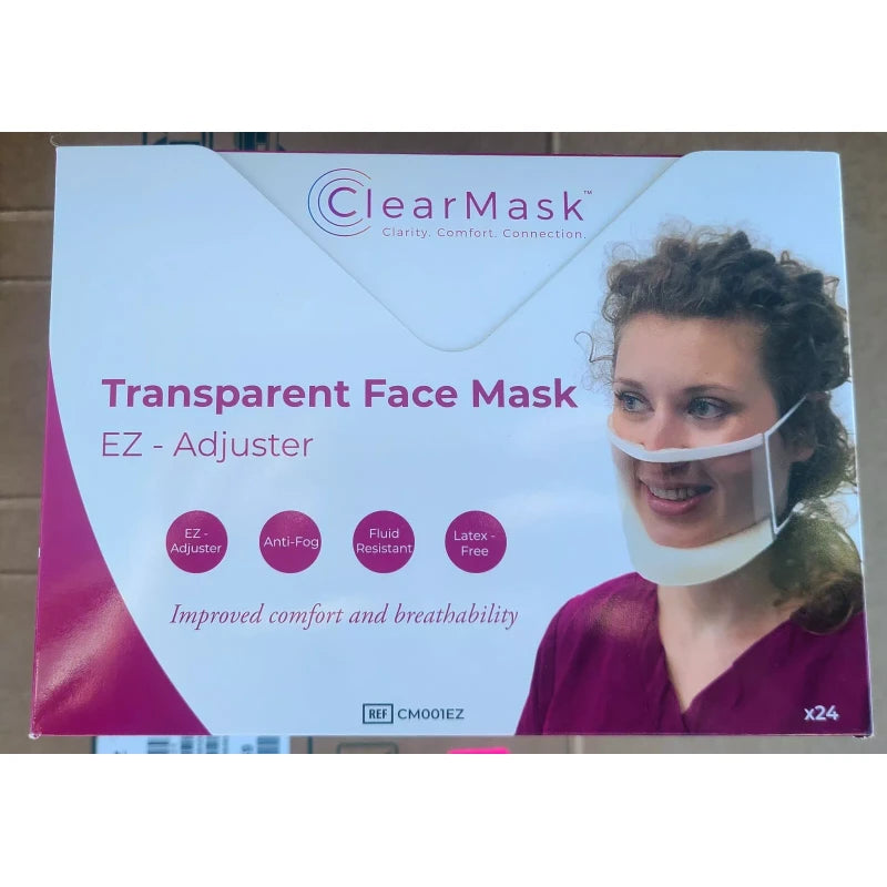 Clearmask Transparent Face Mask - Box of 24