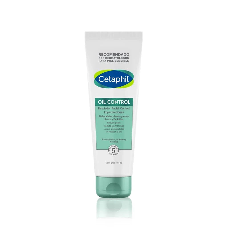 CETAPHIL OIL CONTROL Limpiador Facial Control Imperfecciones 250ml Limpia Profundamente Reduce Poros y Puntos Negros Elimina Exceso de Grasa Recomendado por Dermatólogos para Piel Sensible
