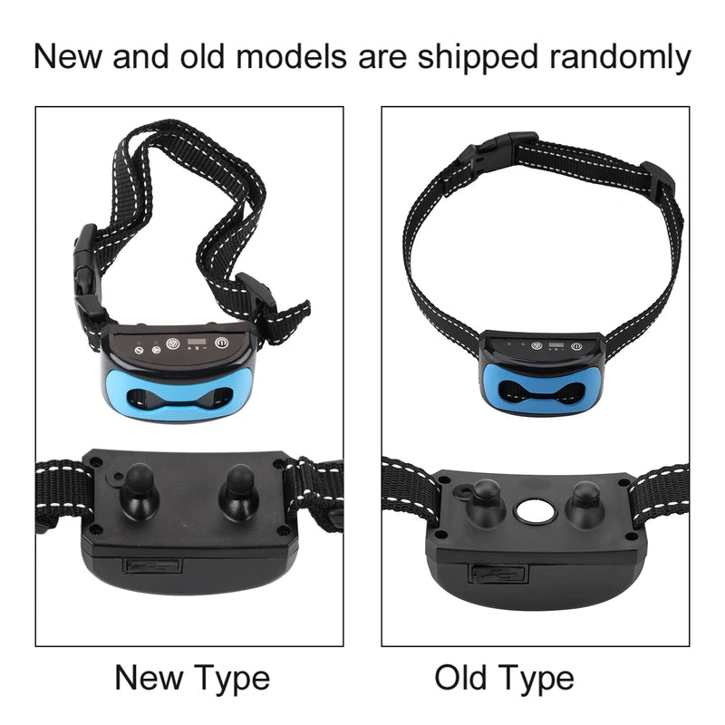 Barking Control Device Rechargeable Waterproof AntiBarking Collar Barking Detection(Blue)