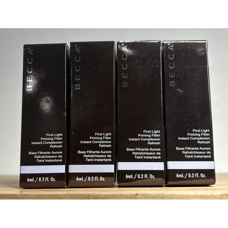 BECCA 4X NEW Sealed Becca First Light Priming Filter Instant Complexion Refresh 0.2oz