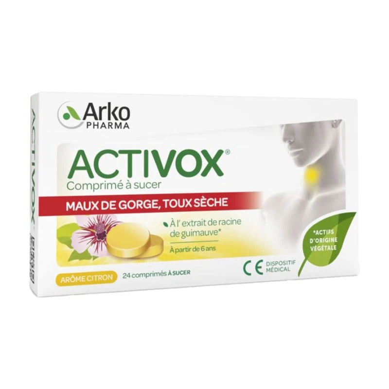 Arkopharma Activox Maux de Gorge 24 comprimés