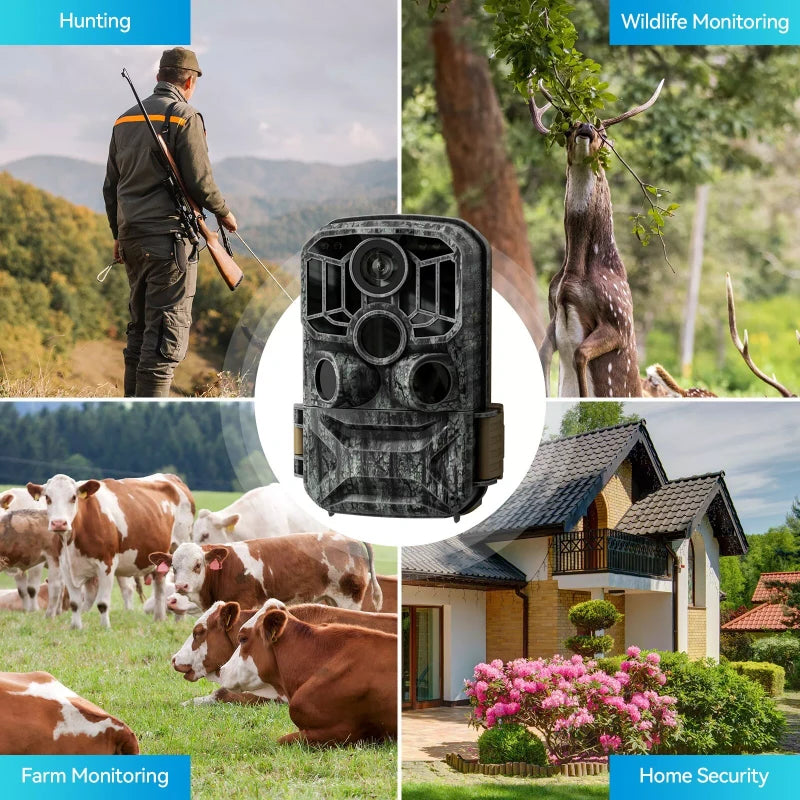 DEATTI WiFi Bluetooth Connectivity Trail Camera 0.1s Trigger Time 48 MP Night Vision