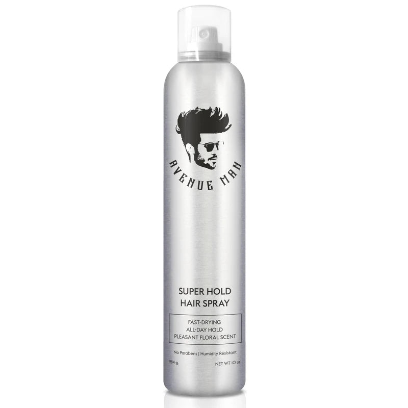 Avenue Man Super Hold Hairspray (10 oz) - Hair Products For Men - Super Strong Hold & Fast Drying Hair Spray for All Hair Types - Paraben-Free