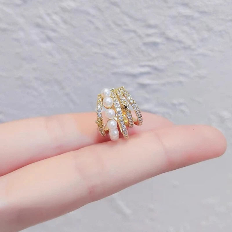 Astennu Lymphvity Auriculotherapy White Onyx Ear Cuff Slimio Auricular Rowline Earrings Earacupressure White Onyxes Detoxiear Cuffs Lymphatic Drainage Earrings Non Pierced Clip on Ear Cuffs