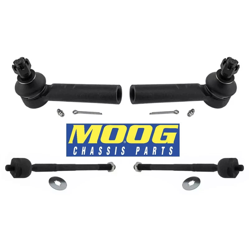 MOOG Front Left & Right Inner & Outer Tie Rods For Toyota Tacoma 2016-2023