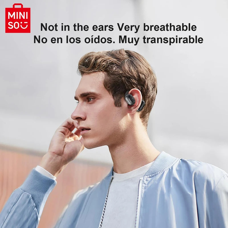 MINISO MS162 Translation Earbuds Real Time OWS Open Ear AI Translator Earbuds Wireless Bluetooth Earphones Support 135 Languages Translator Earbuds Bluetooth Translation for iOS & Android