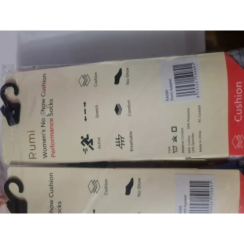 Rumi Apparel Socks Pair Size Sock Side 9-11 and Shoe Side 5-11 12 Pair