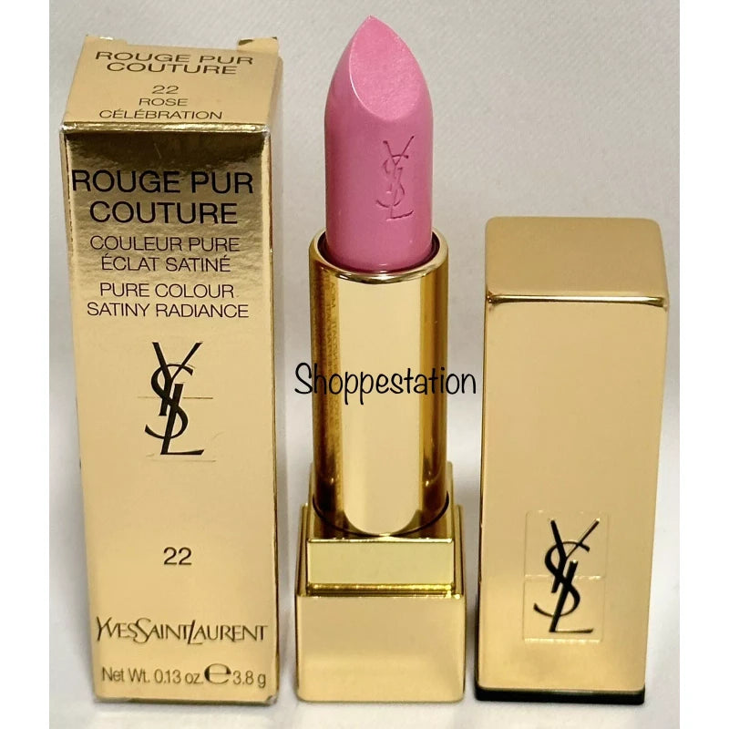 Yves Saint Laurent Rouge Pur Couture Lipstick Shade 22 ROSE CELEBRATION 3.8g
