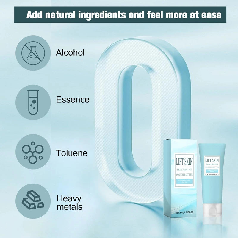 YFKEJI LuxeLift Skin Firming Youth Butter, Luxelift Skin Firming Cream for Loose Skin for Body Face Neck, Luxelift Skin Firming Cream, 2PCS