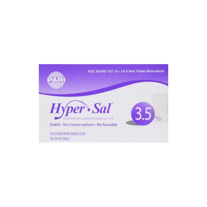 HyperSal Solucion salina 3.5% Caja con 16 Dosis, Blanco