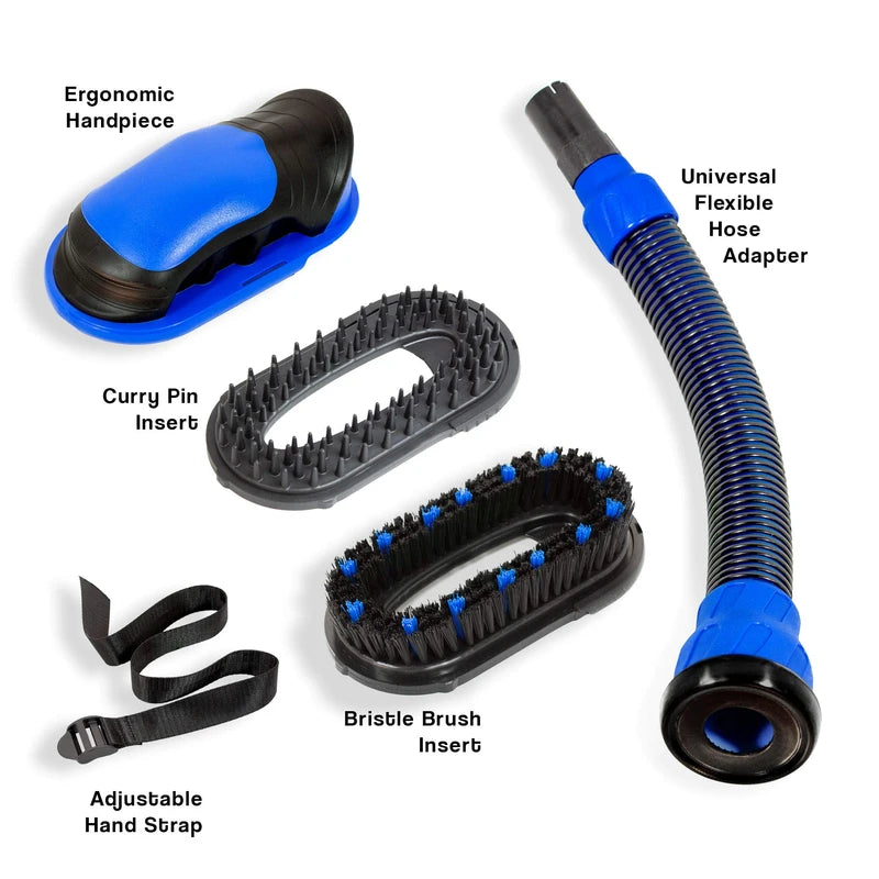 Groom Hero Vacuum Brush Kit for Horse Grooming – Cleaning Furniture, Carpets, and Auto Interiors – Great for All Pets
