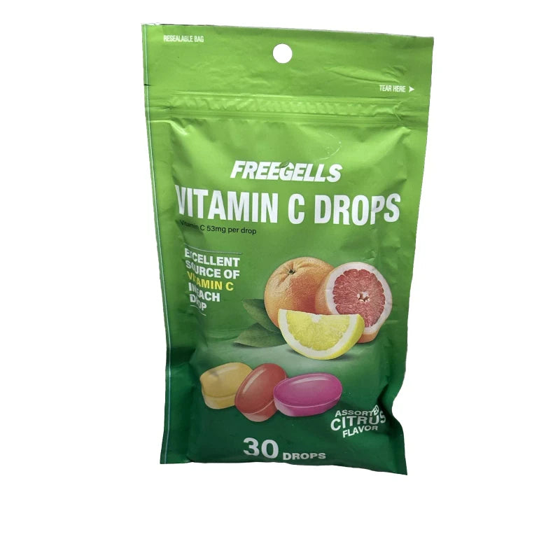 Vitamins Freegells Vitamin C Supplements 30 Pk. -Assorted Citrus Flavor 53 Mg Per Drop