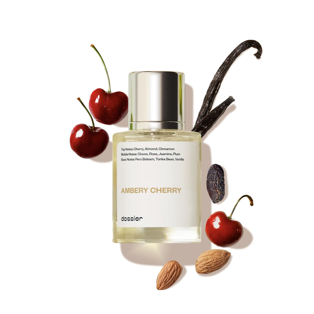 Dossier - Eau de Parfum - Ambery Cherry - Inspired by T.Ford Lost Cherry - Perfume Luxury - Pure Infused - Paraben Free - Vegan - For Women Men Unisex - Fragrance 1.7 Fl oz (Spray 50ml)