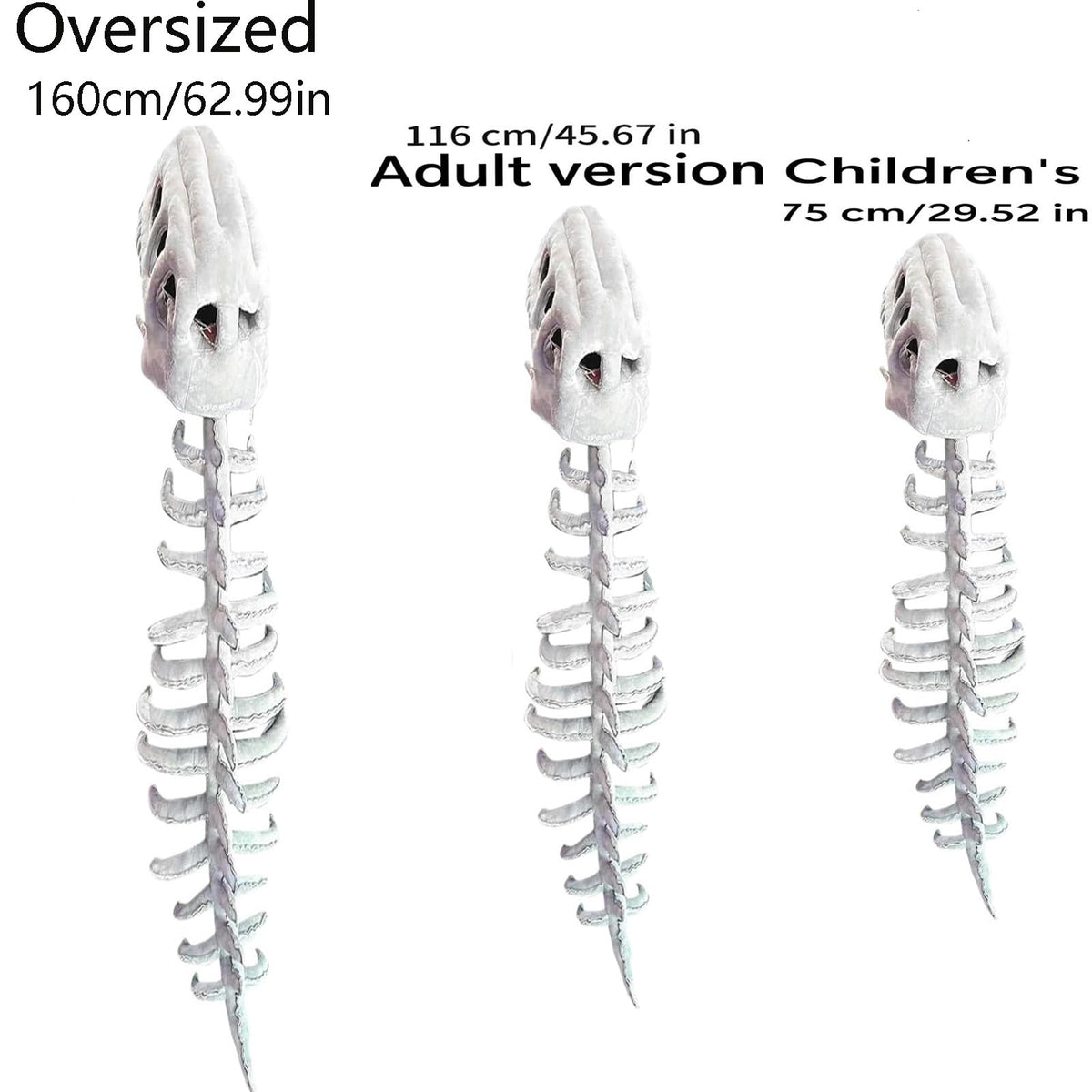 Dinosaur Costume-3D Skeleton Design,Halloween Dinosaur Skeleton Costume