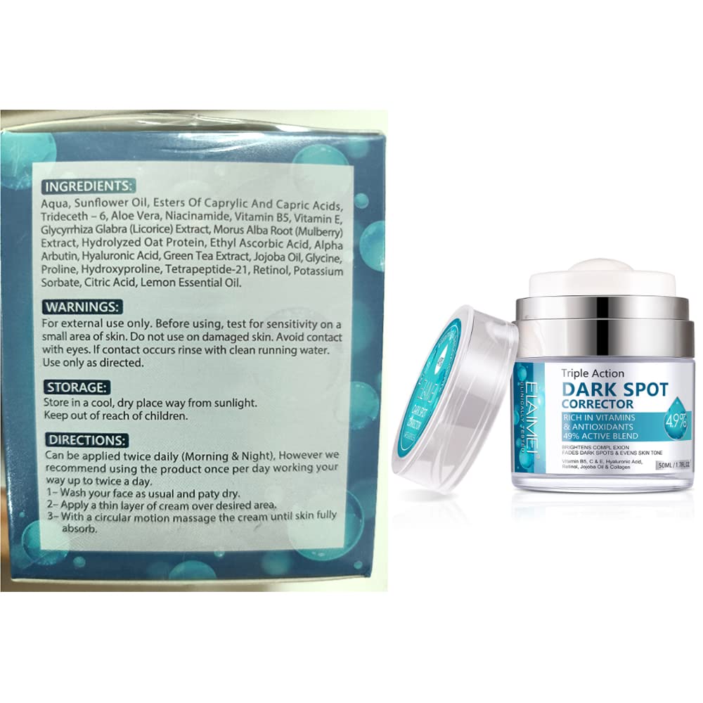 Dark Spot Remover for Face, Fast-Acting Dark Spot Corrector Remover for Face and body Hyperpigmentation, Fades Melasma, Freckle, Sun Spots, Evens Skin Tone, Age Spot Remover for Women Men