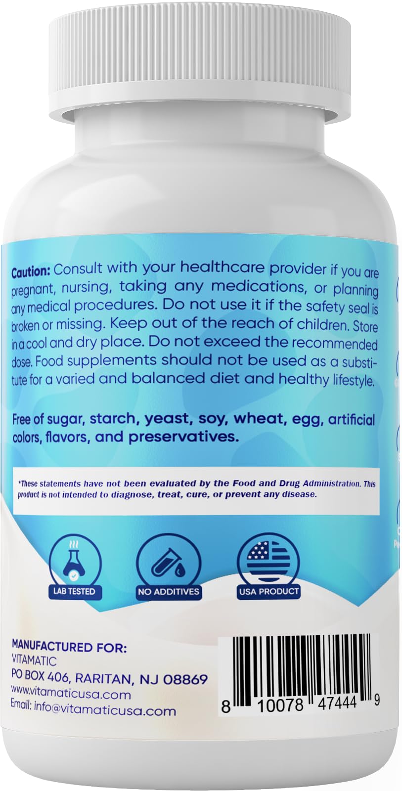 Vitamatic Bovine Colostrum Supplement 1000 mg per Serving - 50% Highest IgG - Supplement for Gut Health, Hair Growth, Beauty, Muscle Recovery, & Immune Support - 120 Capsules