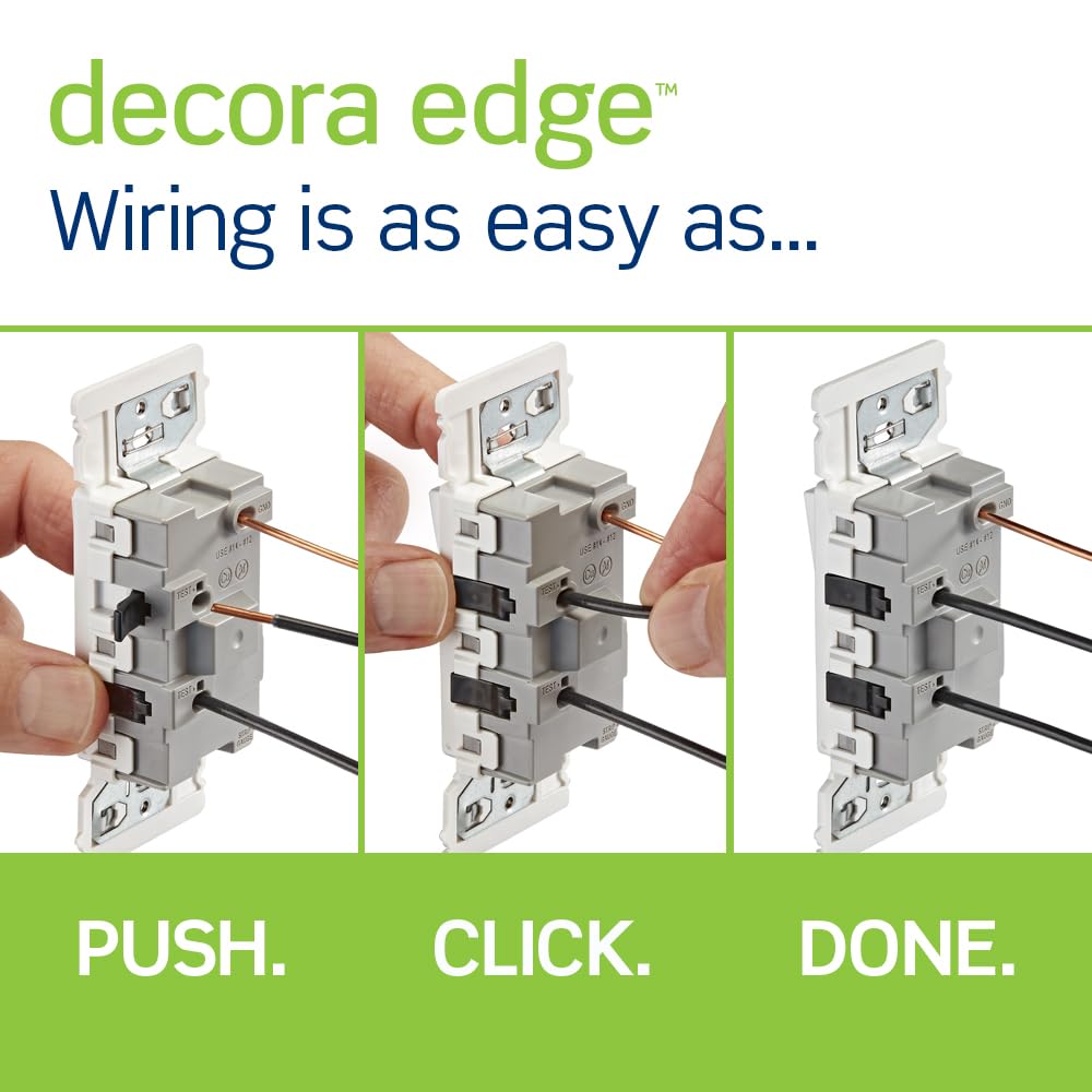 Leviton Lever Edge 15 Amp Single Pole Rocker Switch,E5601-MW,White,(Pack of 40)