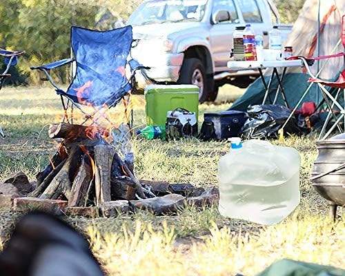 Cedilis 2 Pack 5.3 Gallon Collapsible Water Container with Spigot, Food Safe Water Storage Jug, BPA-Free Camping Water Storage Jug Canteen for Outdoor Hiking and Emergency, Portable, Foldable