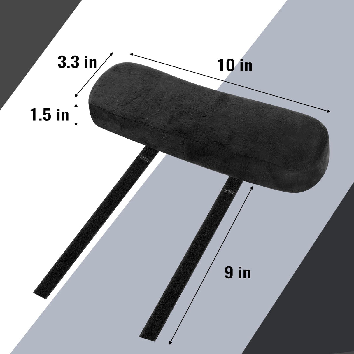ZNCMRR 2 Pack Office Chair Armrest Pads Covers with Memory Foam Elbow Pillow for Forearm Pressure Relief, Black Arm Rest Covers for Office Chairs, Wheelchair, Comfy Gaming Chair(Black)