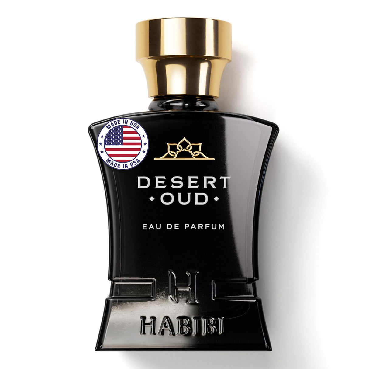 H Habibi Desert Oud Perfume For Men - Eau De Parfum (2.5 Oz), Arabian Cologne For Men - Warm, Sweet & Spicy Fragrance with Rare Exotic Notes of Oud Woody, Citrus, Amber Musk Perfume & Patchouli